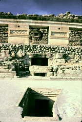 Courtyard with patterned stonework